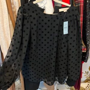NWT Loft polka dot blouse